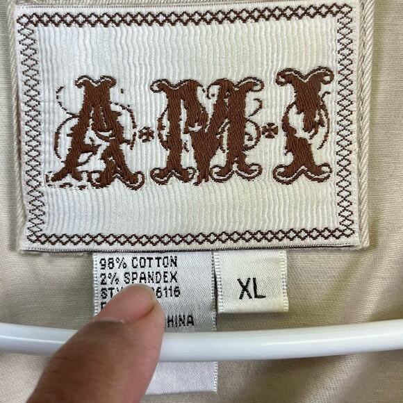 Vintage AMI Snap Button Trucker Jacket Women's XL Oversized Buttons Adjustable - Picture 6 of 7